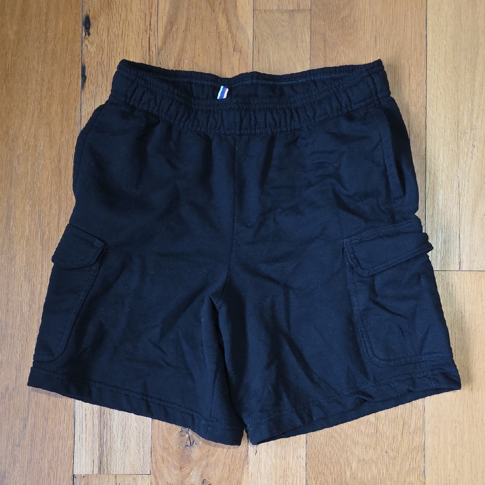 Mens Champion Black Cargo Sweat Shorts Size Large